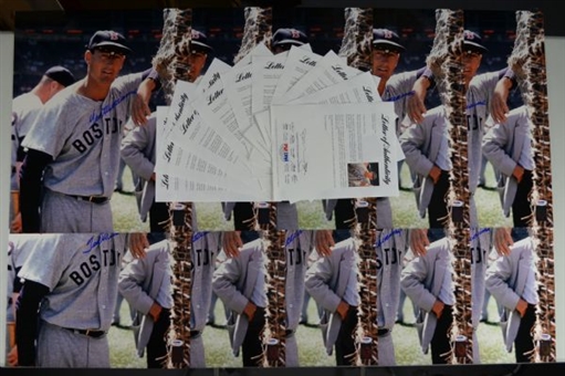 Lot of (10) Ted Williams Signed 16x20 Photos  PSA/DNA and Williams Hologram (leaning)